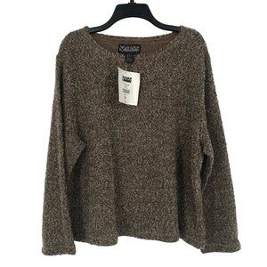NWT Norton View Womens XL Olive Green Sweater Relaxed Fit Pullover Long Sleeve